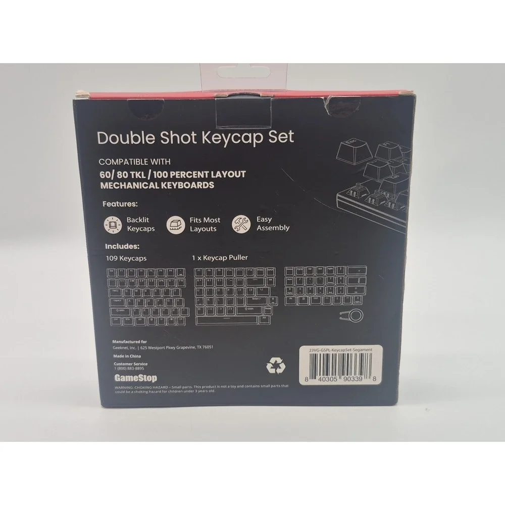 GameStop Double Shot Keycap Set for Mechanical Keyboard